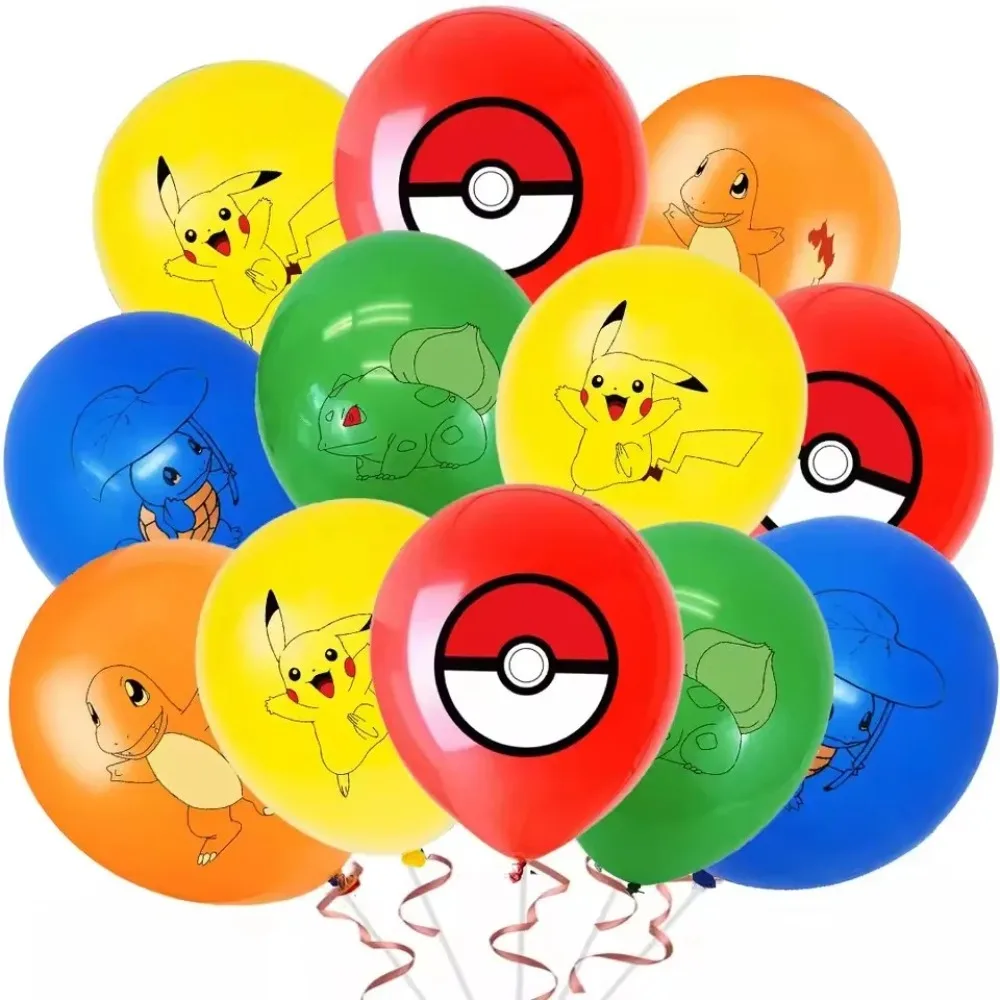 Event Party - 10Pcs Pokémon Printed Latex Balloons Cute