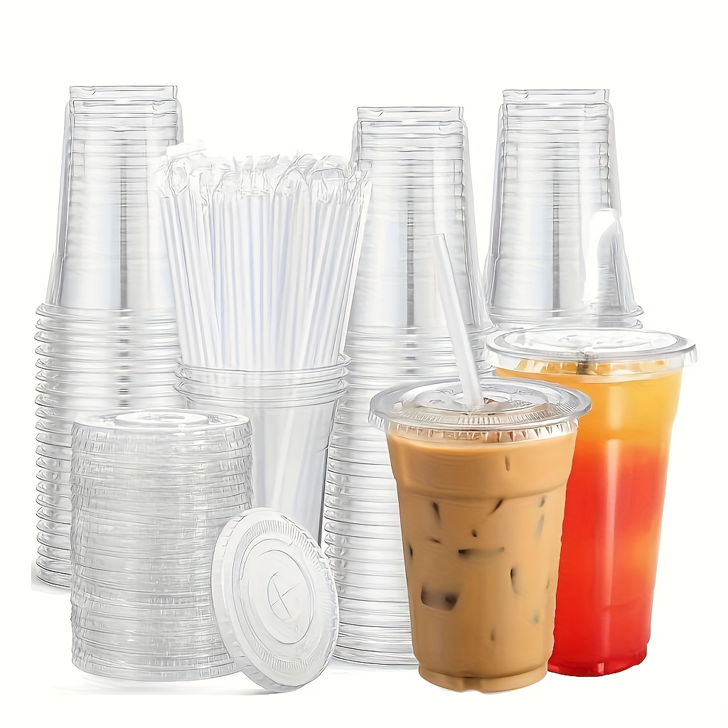 Event Party - Transparent plastic cup with flat lid