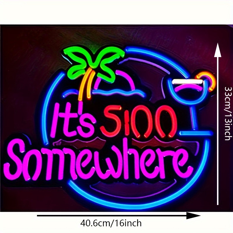 Neon Sign Party - It's 5:00 Some Where Neon Sign