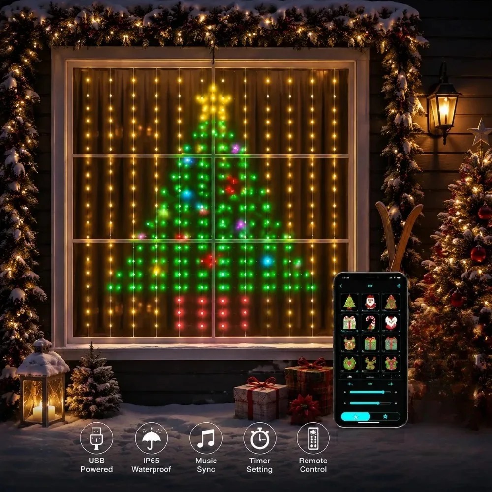 Christmas Light String LED Cur - Neon Sign Party recension och pris