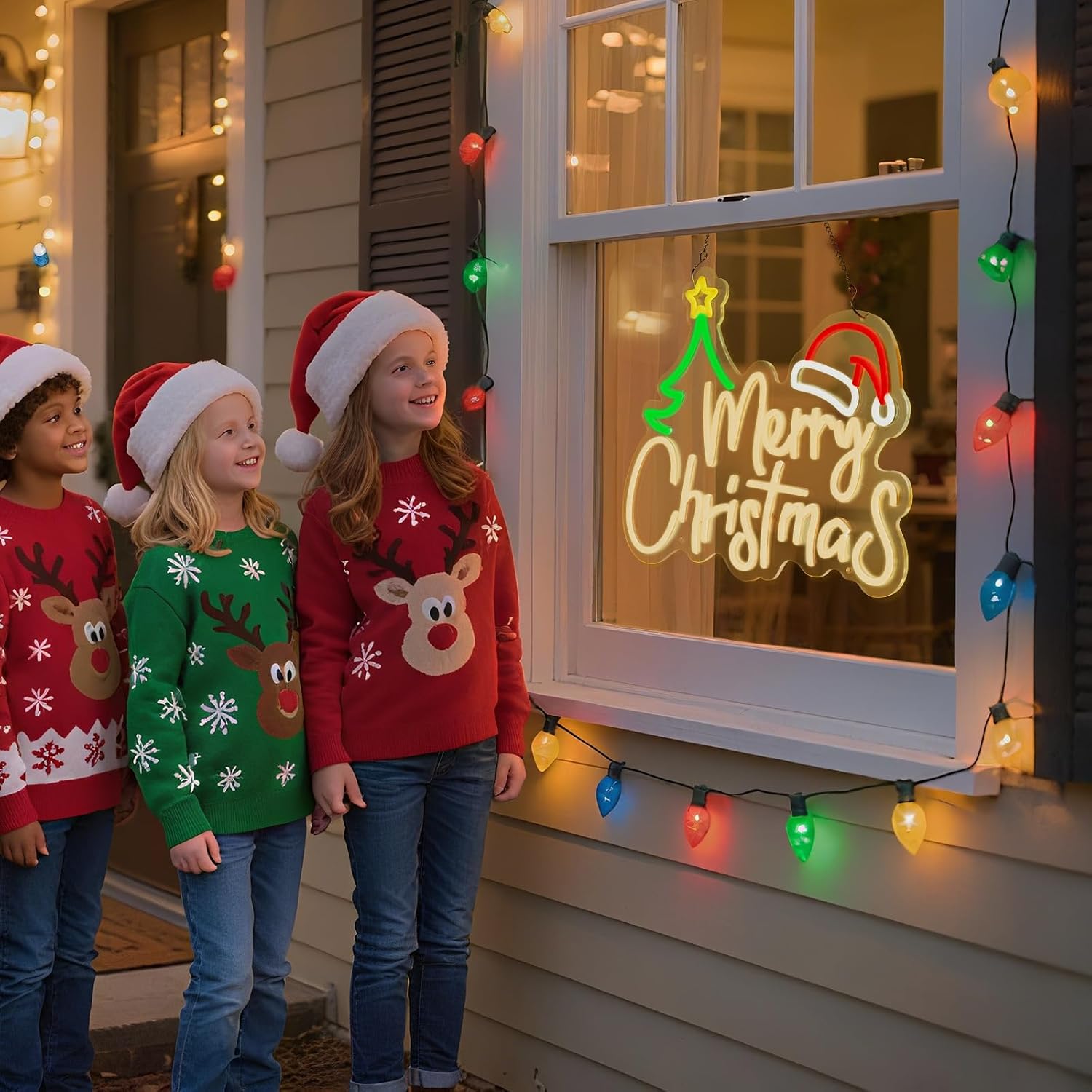Merry Christmas Neon Sign USB  - Neon Sign Party recension och pris