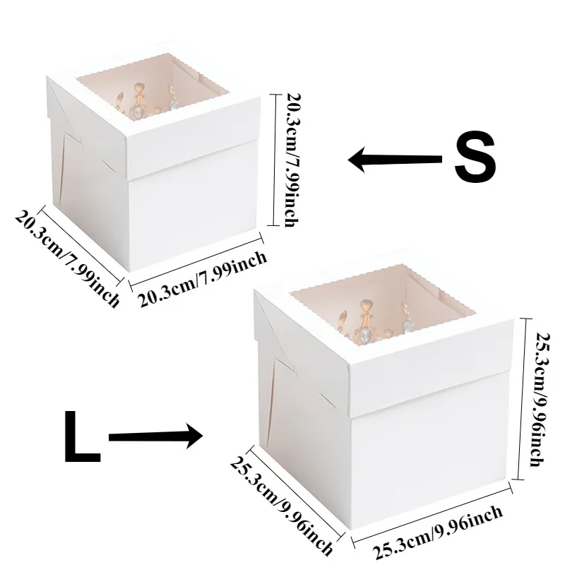 2/4/6PCS White Cake Boxes Squa - Event Party Box recension och pris