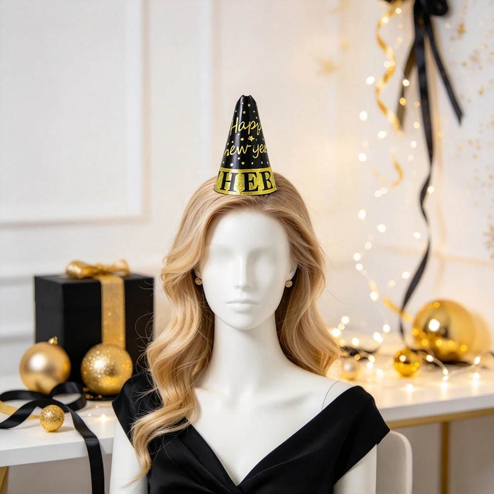 1set New Year Cone Party Paper - Party Hat Cone recension och pris