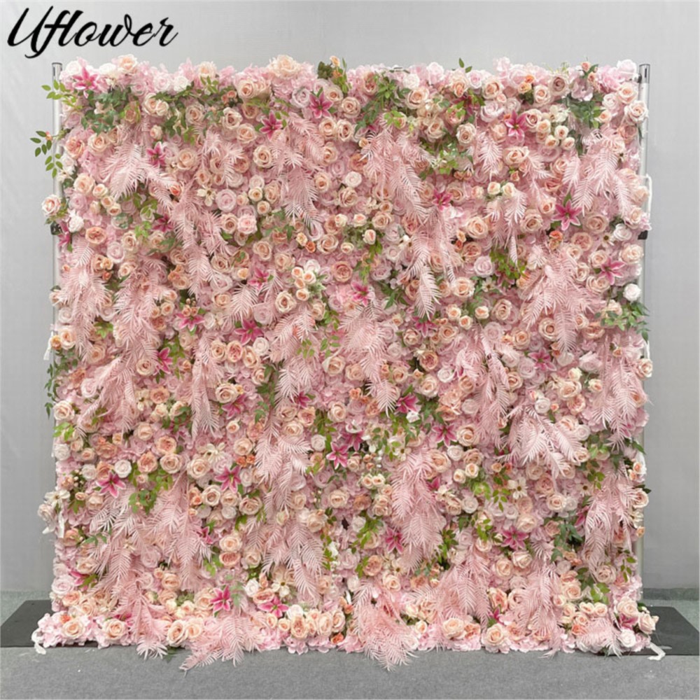 Uflower 5D Pink Rose Cloth Flo - Flower Wall Panel recension och pris