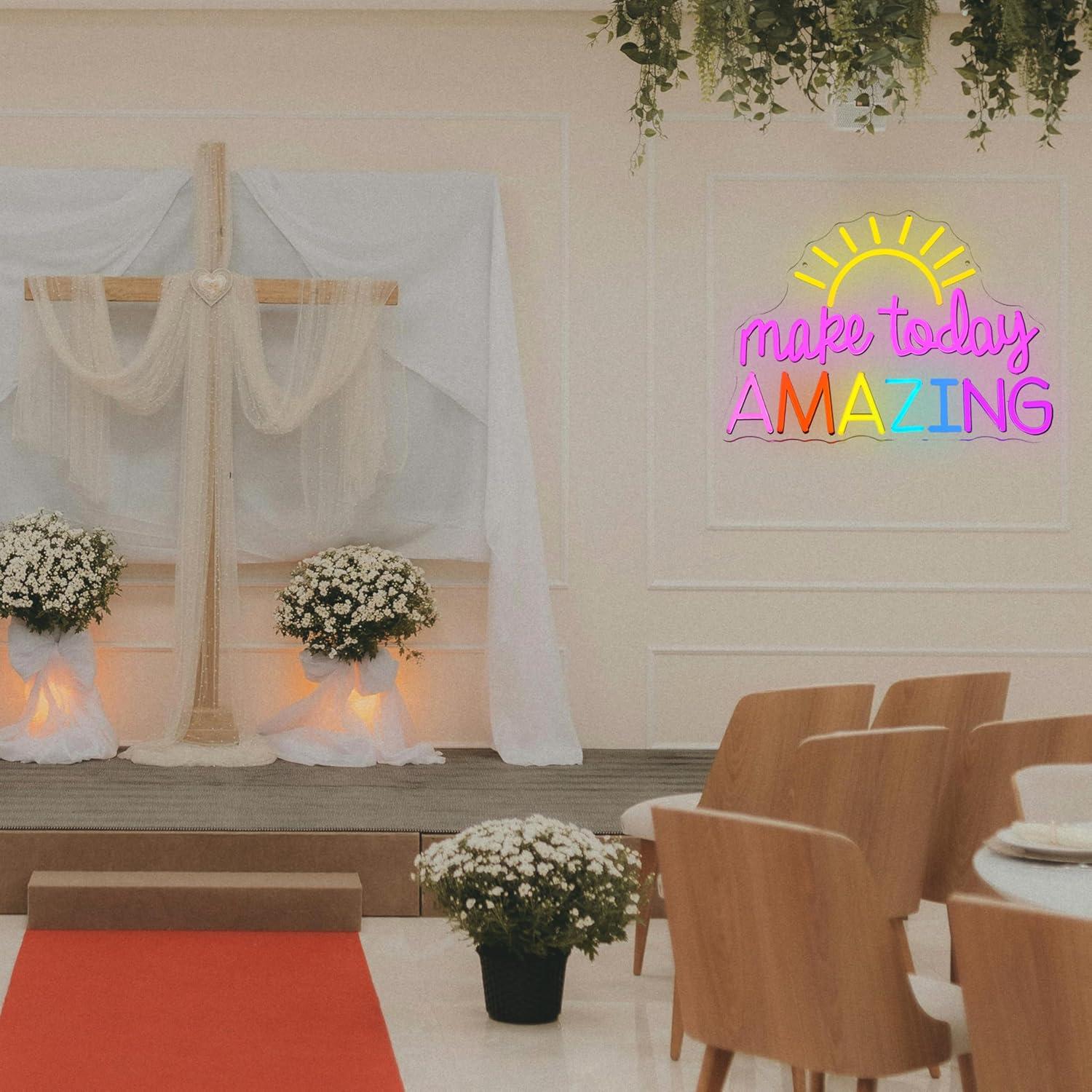 Make Today Amazing Neon Sign I - Neon Sign Party recension och pris