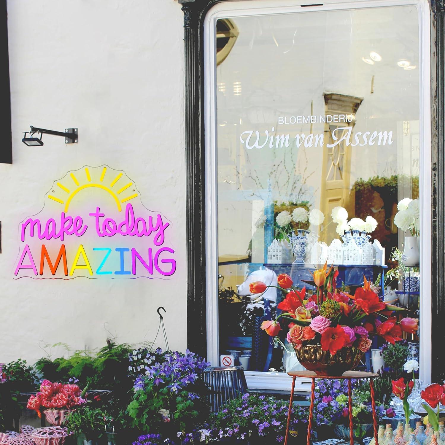 Make Today Amazing Neon Sign I - Neon Sign Party recension och pris
