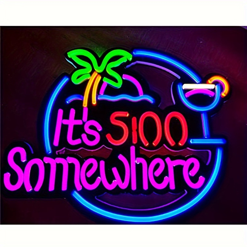 It's 5:00 Some Where Neon Sign - Neon Sign Party recension och pris