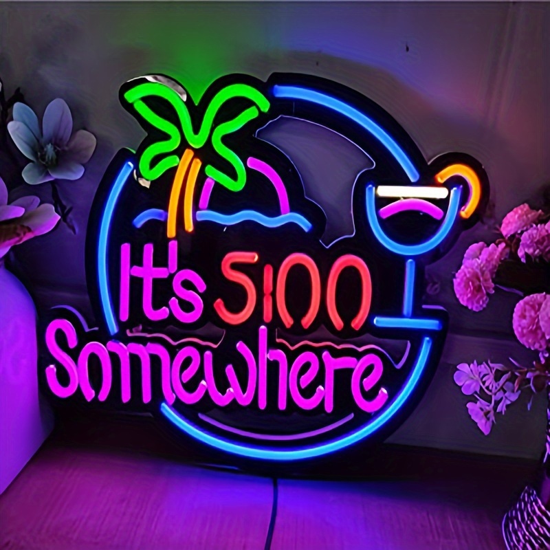 It's 5:00 Some Where Neon Sign - Neon Sign Party recension och pris