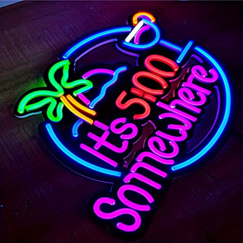 It's 5:00 Some Where Neon Sign - Neon Sign Party recension och pris
