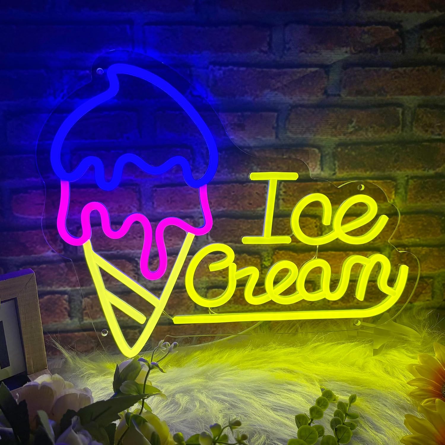 Ice Cream Neon Sign Dimmable D - Neon Sign Party recension och pris