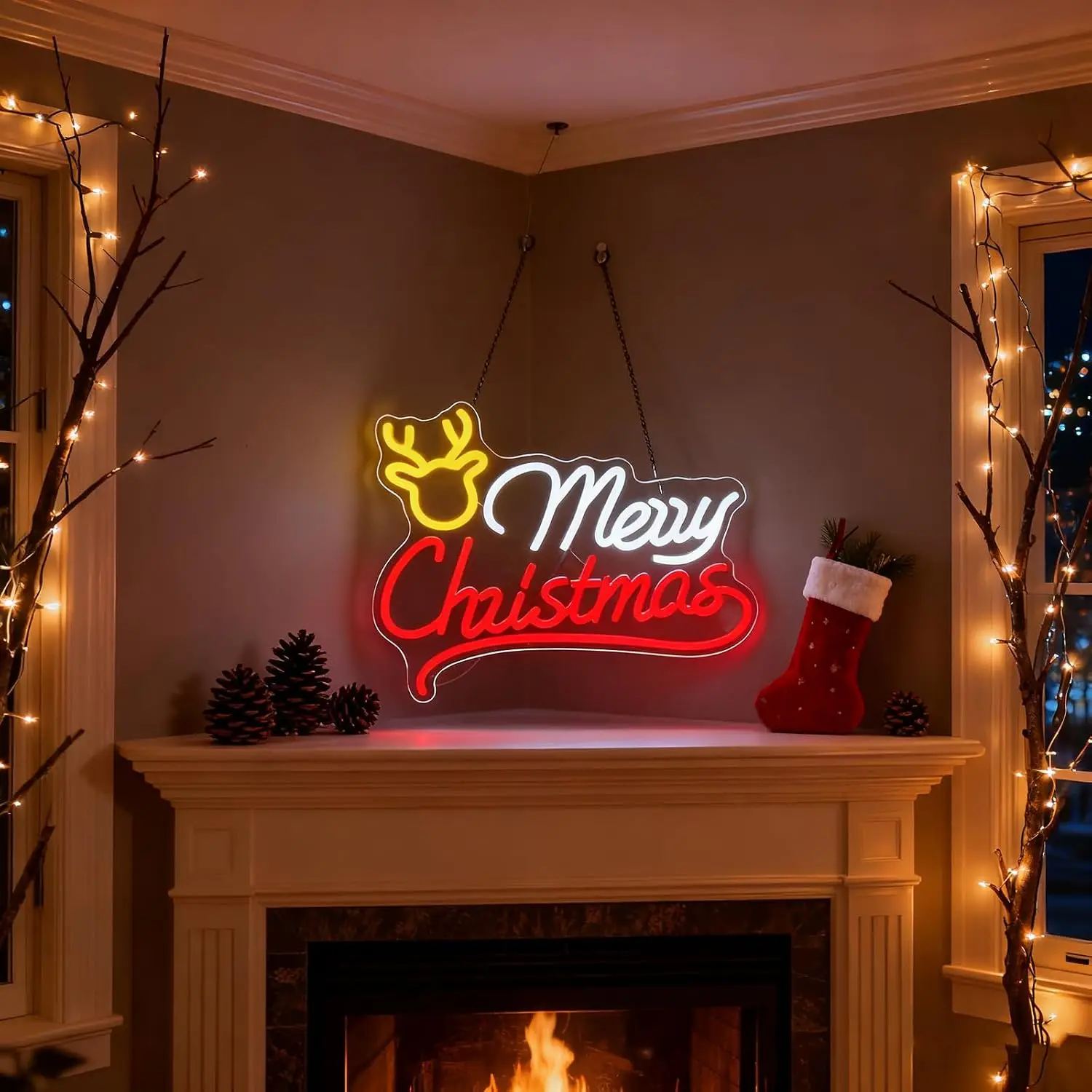 Merry Christmas Reindeer Neon  - Neon Sign Party recension och pris