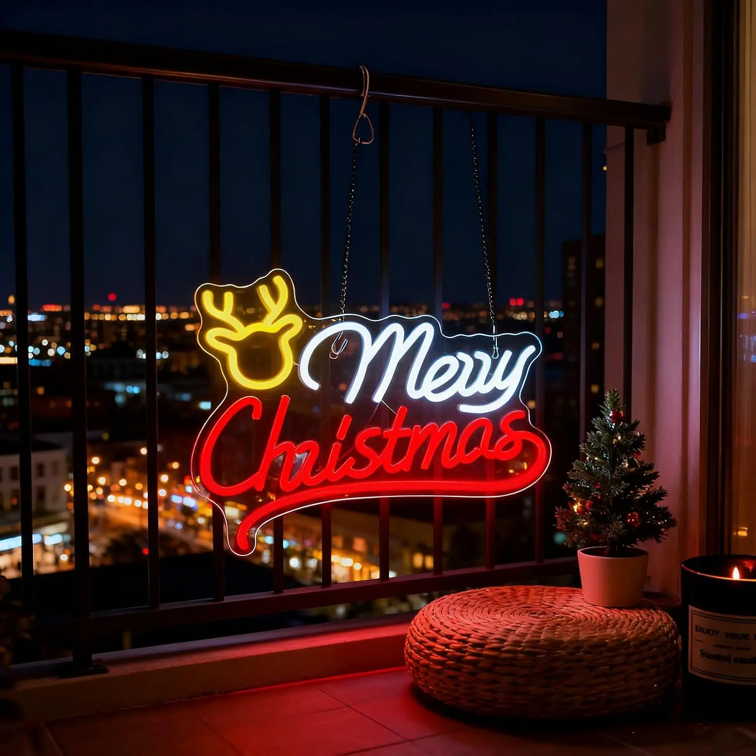Merry Christmas Reindeer Neon  - Neon Sign Party recension och pris