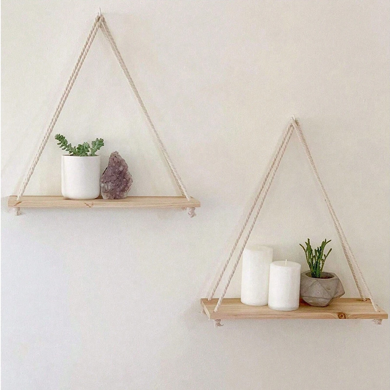 Wooden Swing Hanging Hemp Rope - Flower Wall Panel recension och pris