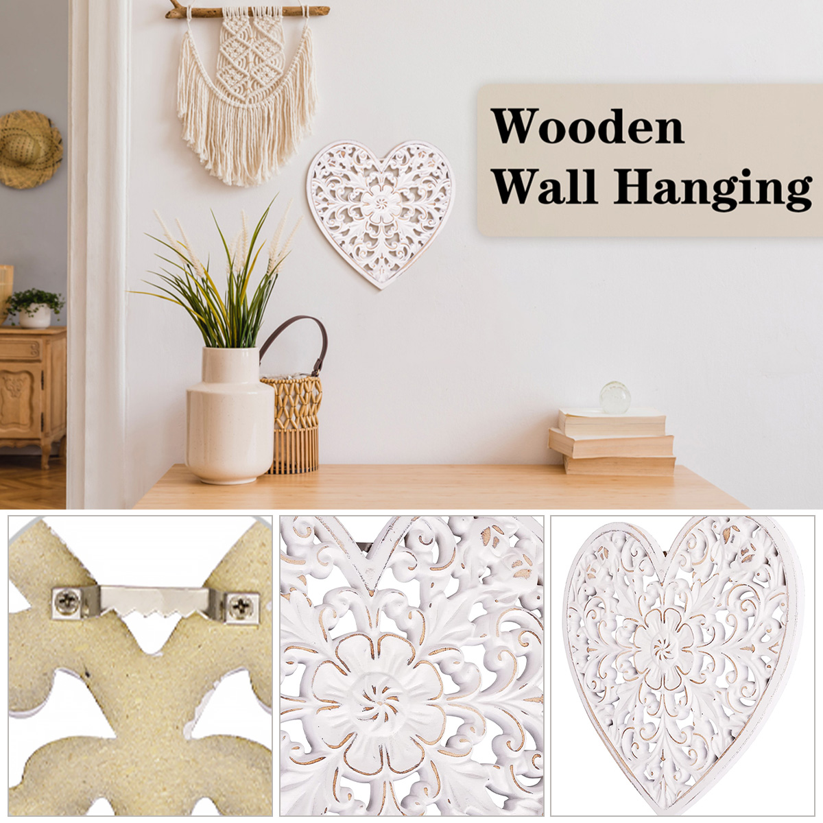 Wooden Wall Decor Floral Hollo - Flower Wall Panel recension och pris