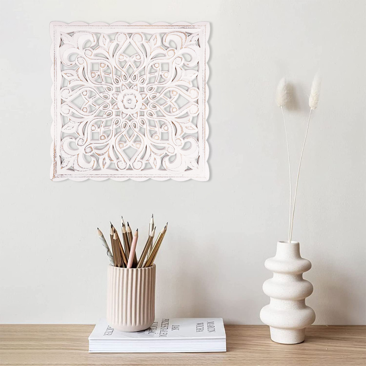 Wooden Wall Decor Floral Hollo - Flower Wall Panel recension och pris
