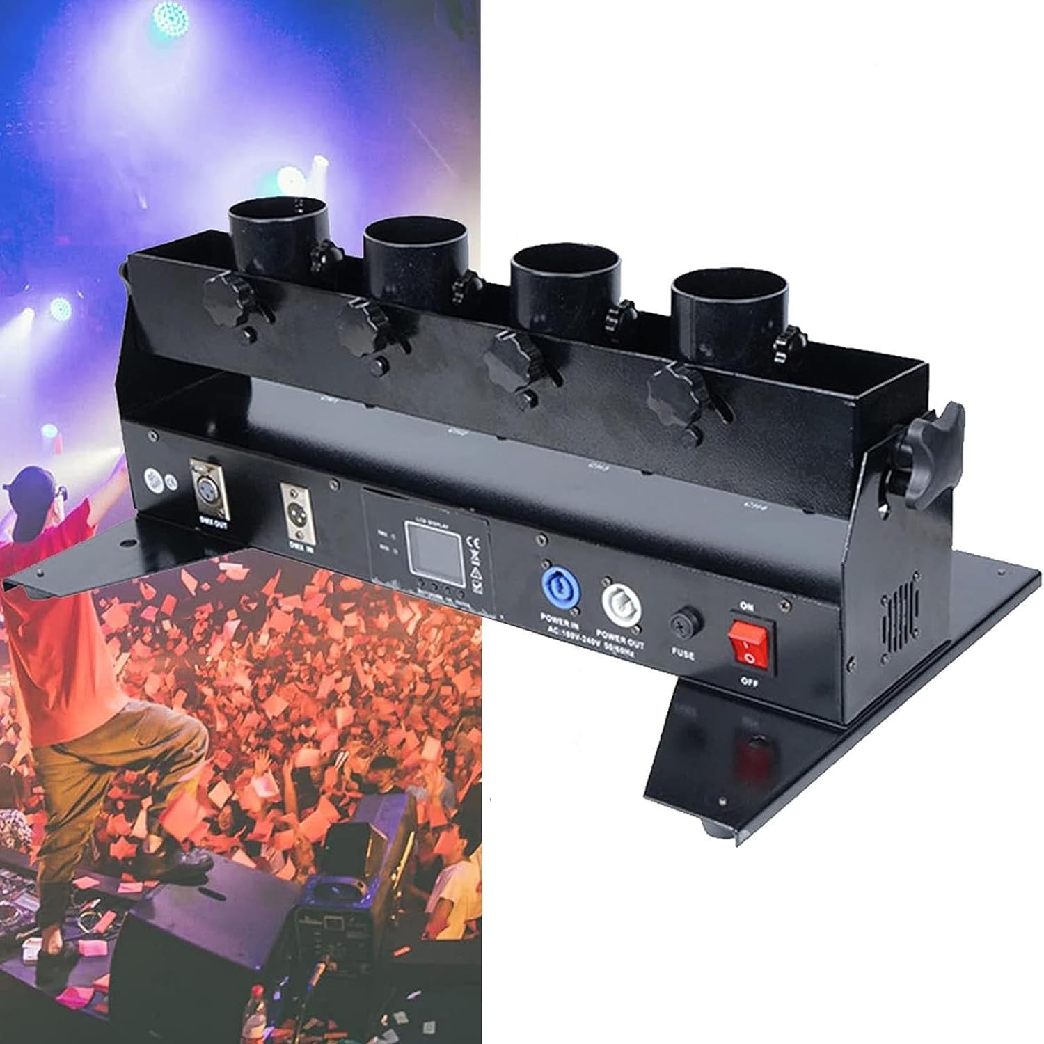 4 Tubes Confetti Machine DMX R - Confetti Cannon Tube recension och pris